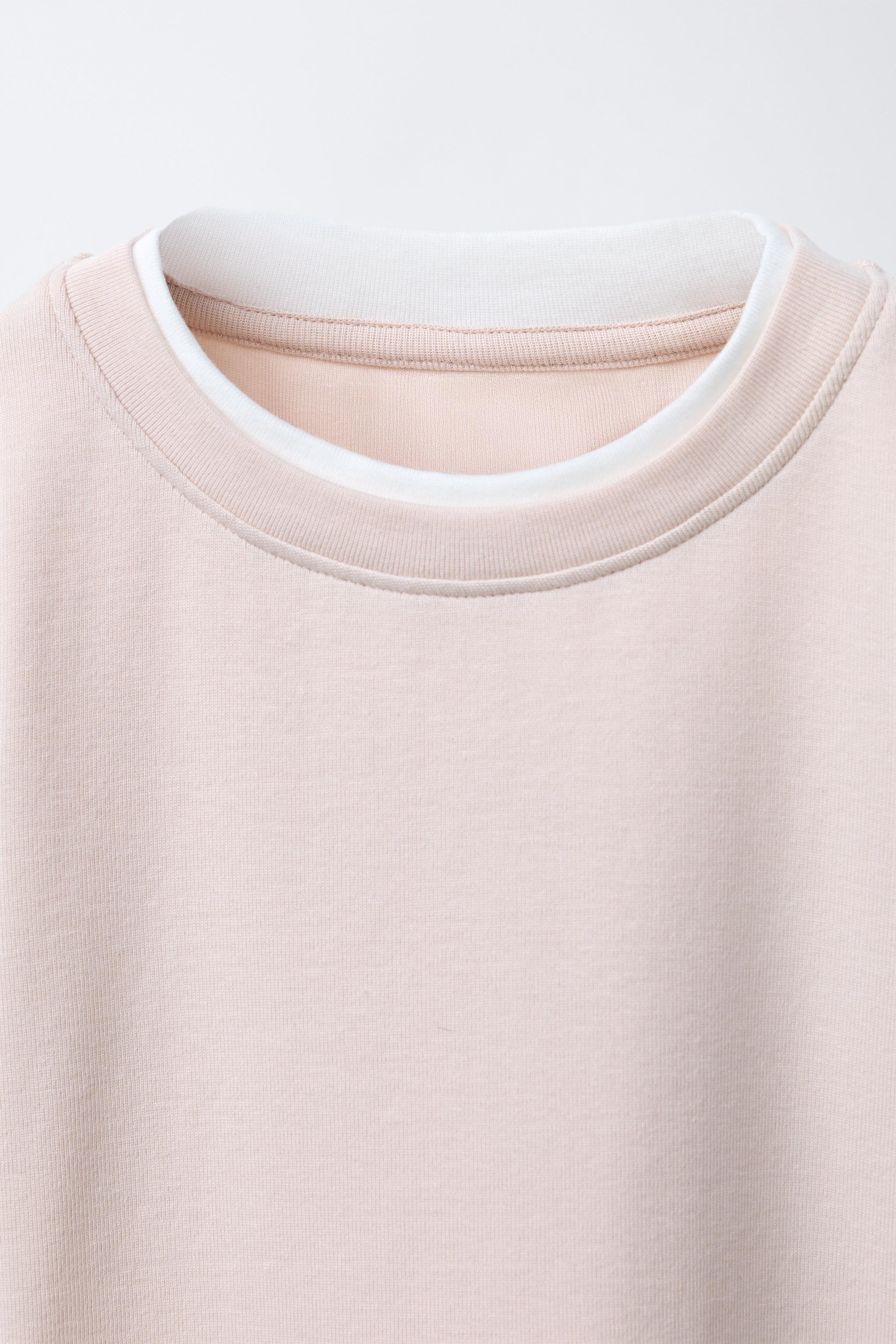 DOUBLE NECK T-SHIRT WITH MODAL